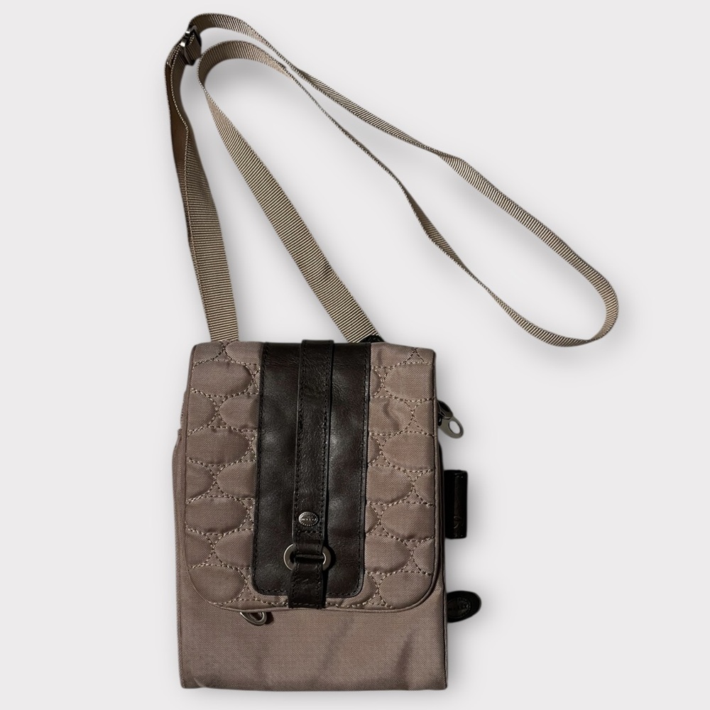 Mosey Life By Baggallini Caster Quilted Crossbody Bag Nylon Organizer Purse